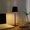 13" Indoor/Outdoor LED Rechargeable Stick Lamp, Black - Image 2