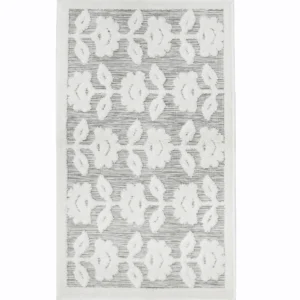 House Poppy 2' x 3' Grey Floral Indoor/Outdoor Area Rug