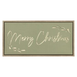 Merry Christmas Framed 3D Machine Foil Emb Canvas Print